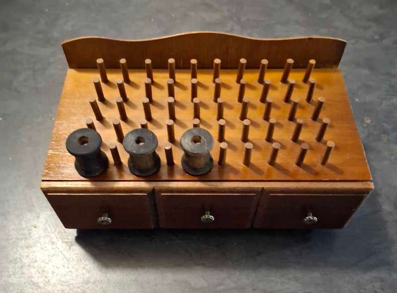 Vintage Bobbin Sewing Box