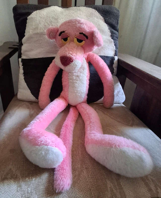 Vintage Pink Panther plush toy 1980's
