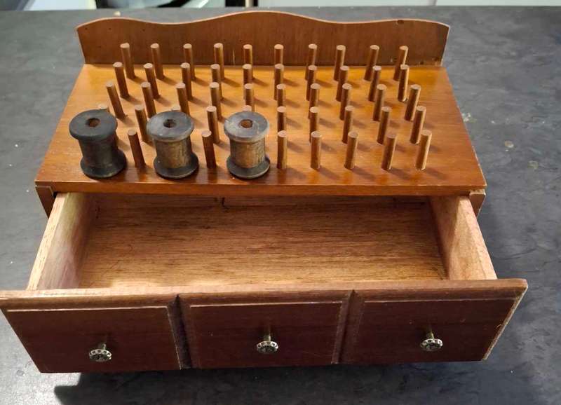 Vintage Bobbin Sewing Box
