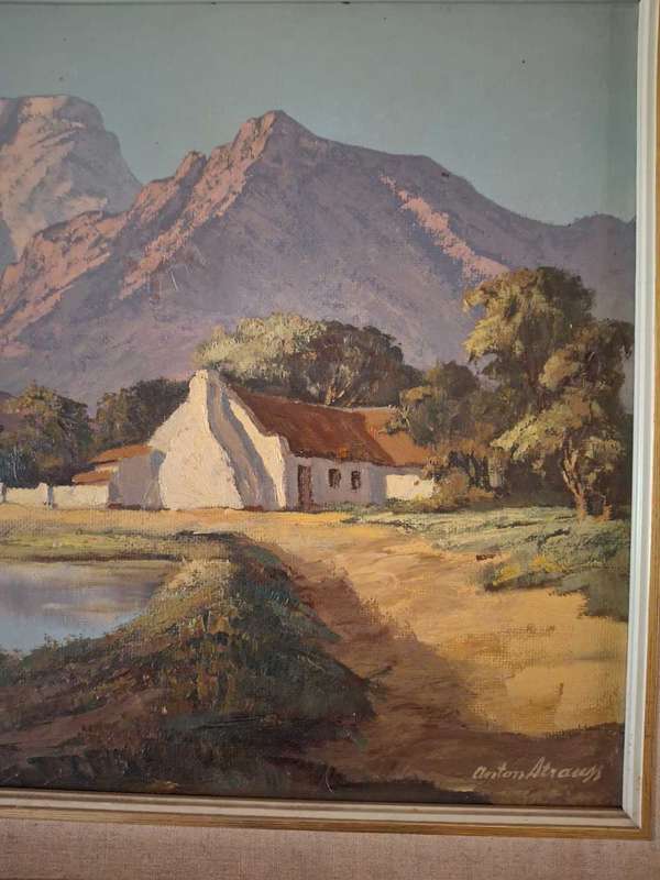 Anton Strauss Framed oil on Board