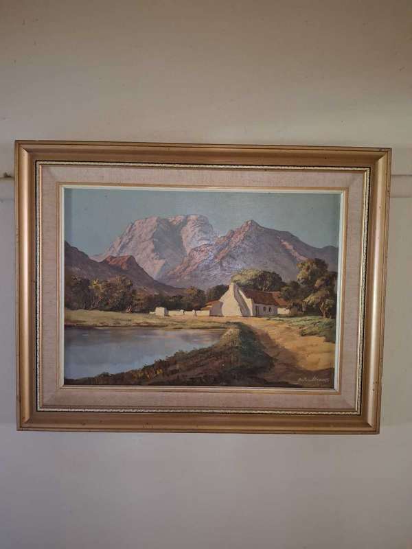 Anton Strauss Framed oil on Board