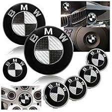 BMW carbon fiber 7 piece emblem set