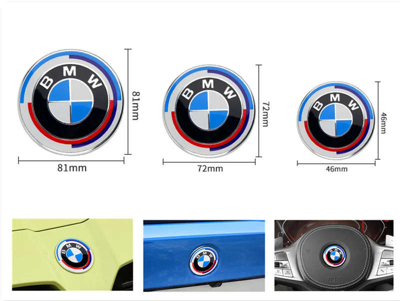 BMW 50th annivesary emblem set (8 piece set)