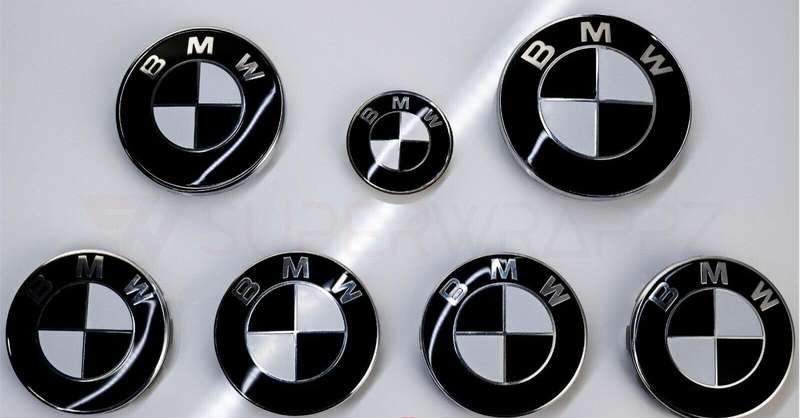 BMW black & White emblem set (8 piece set)