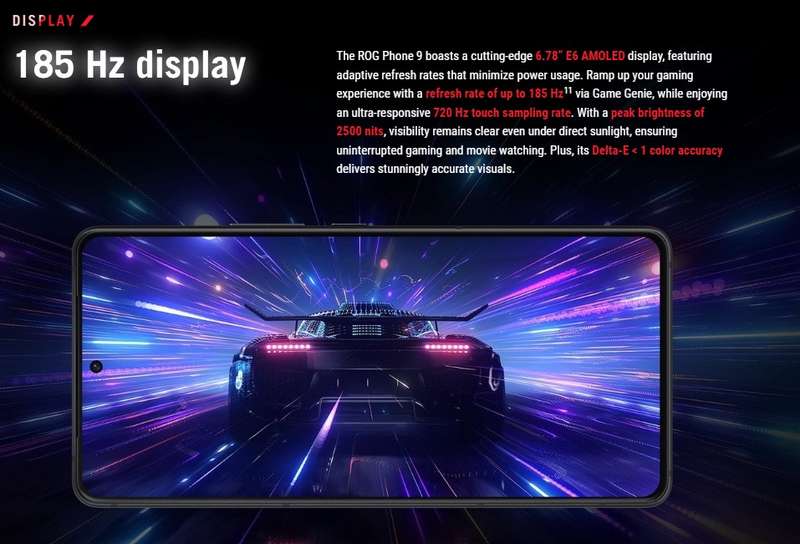 Asus Rog 9 Phone - 12GB RAM GAMING PHONE (Global Rom)