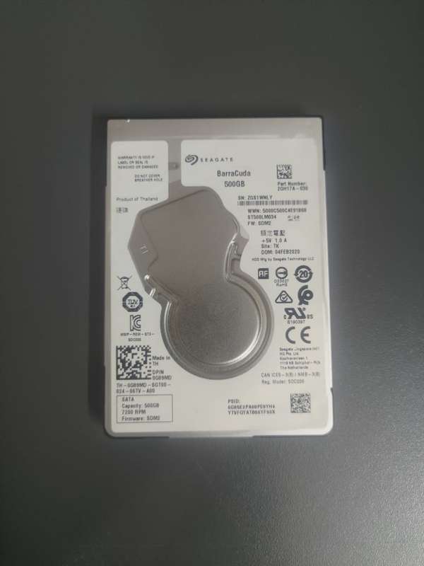 SEAGATE 500GB 7200RPM SATA 2.5 inch Hard Drive
