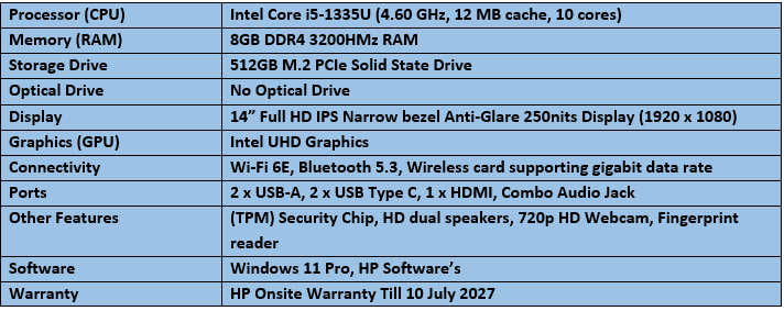 HP Probook 440 G10  - Intel Core i5 - 13th Generation Notebook