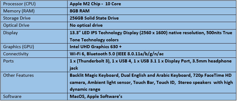 Apple MacBook Pro M2  - 2022