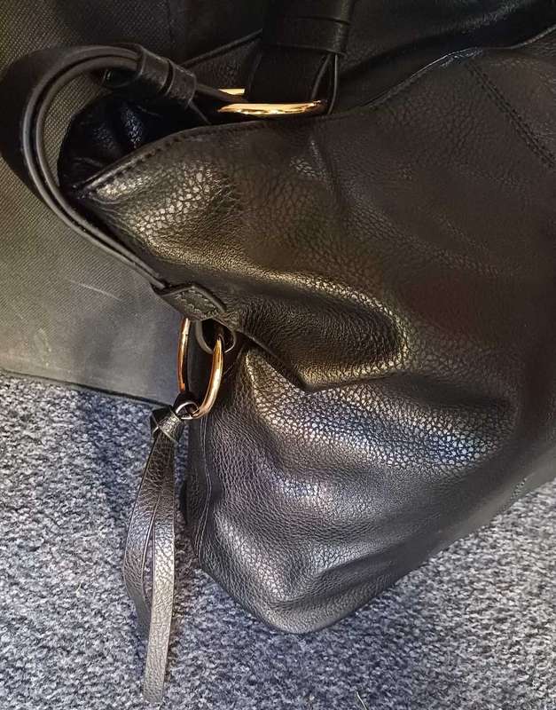 Black Leatherette Should Bag