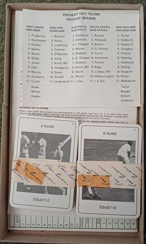 The Eddie Barlow Test Series Boardgame