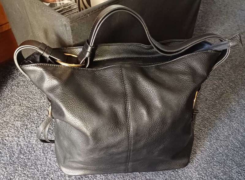 Black Leatherette Should Bag