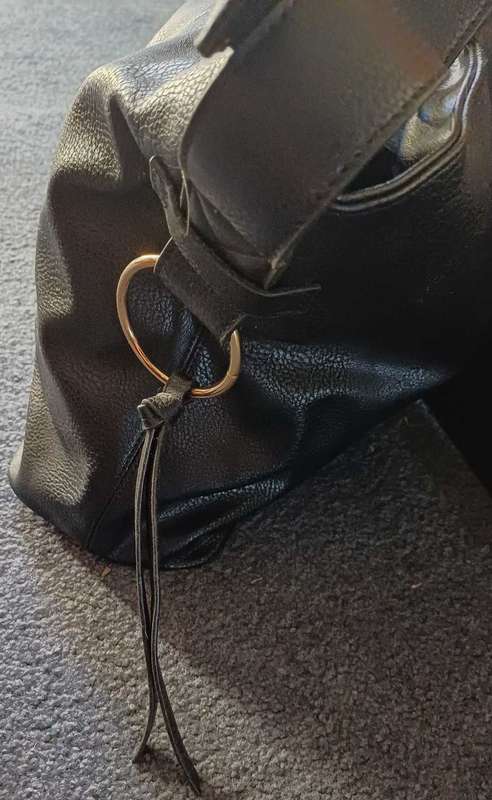 Black Leatherette Should Bag