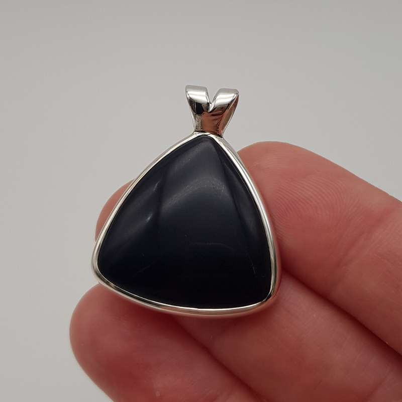 Onyx Bird Pendant 925 Sterling Silver