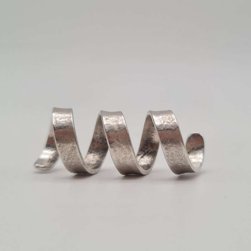 Dreadlock Coil Wrap 925 Sterling Silver