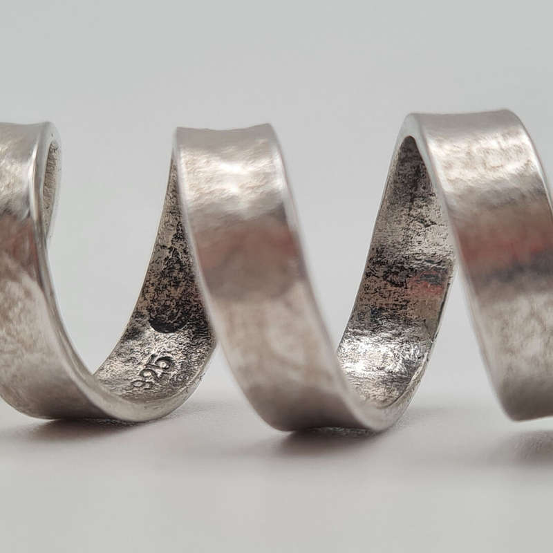 Dreadlock Coil Wrap 925 Sterling Silver