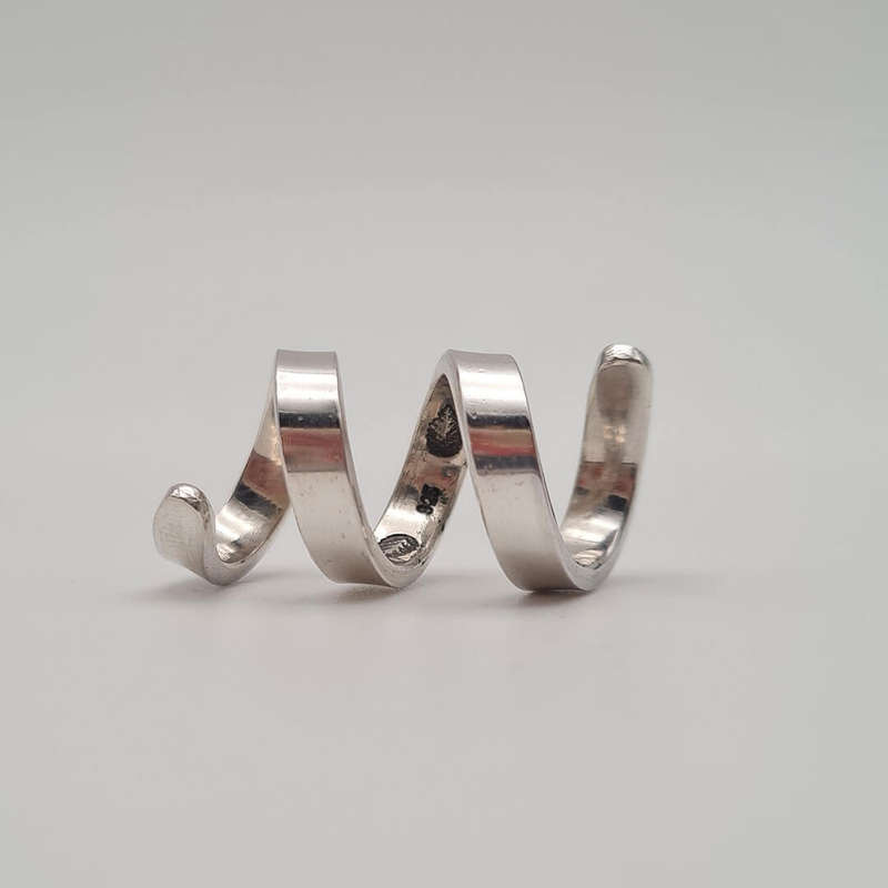 Dreadlock Coil Wrap 925 Sterling Silver