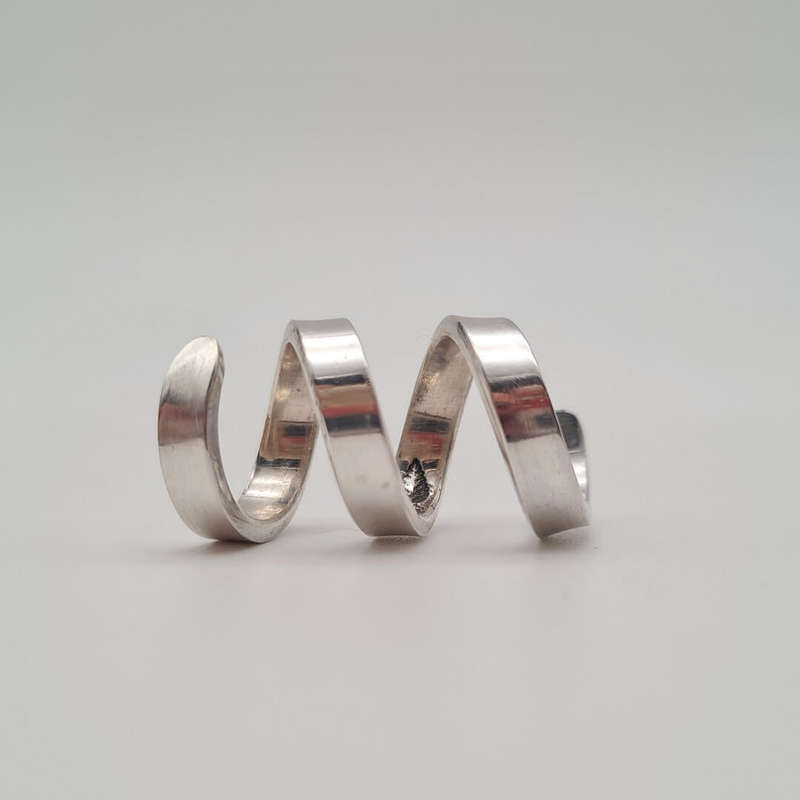 Dreadlock Coil Wrap 925 Sterling Silver