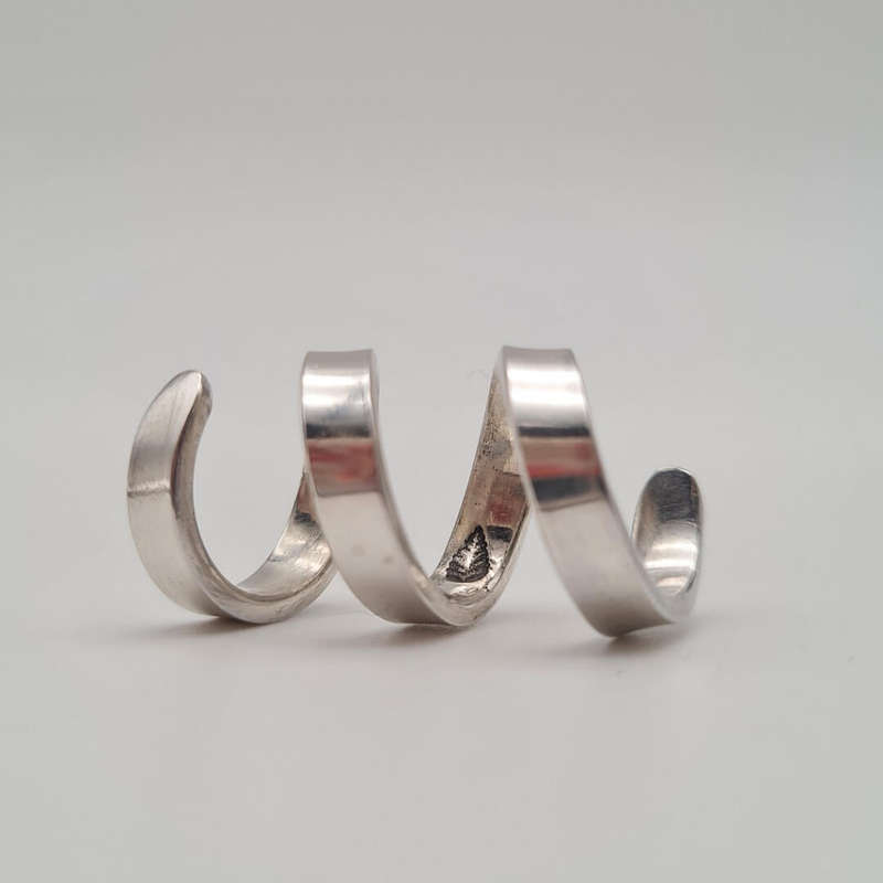 Dreadlock Coil Wrap 925 Sterling Silver