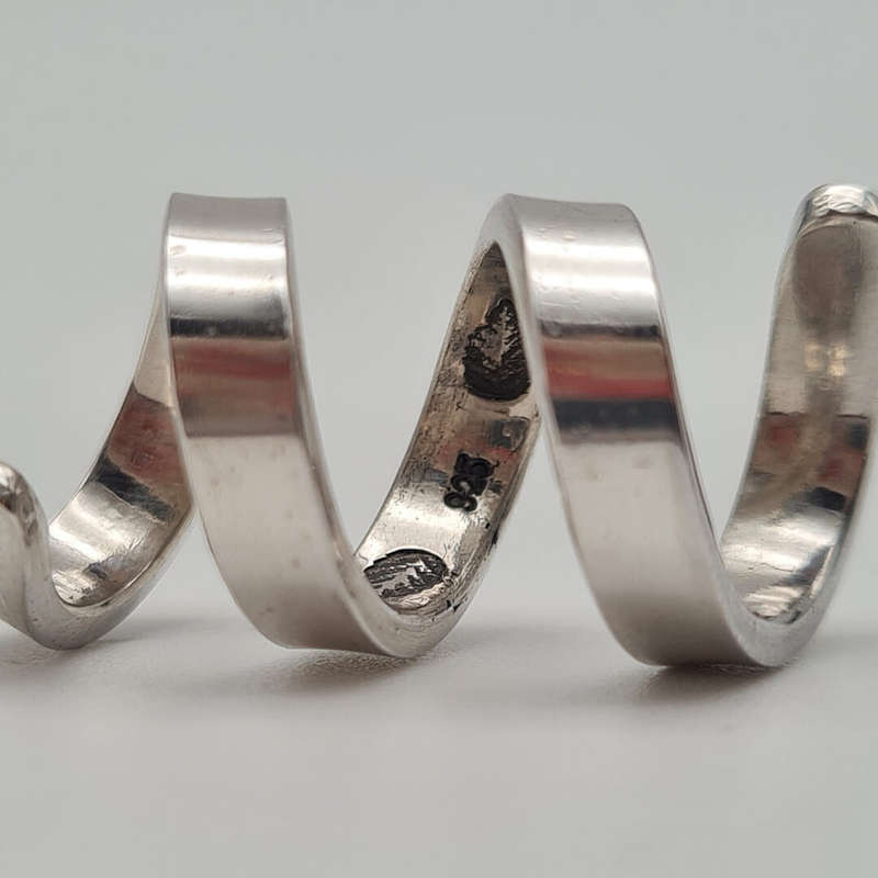 Dreadlock Coil Wrap 925 Sterling Silver