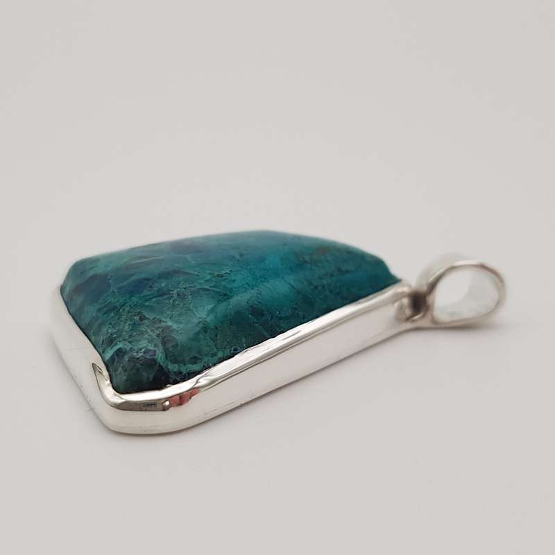 Shattuckite Sterling Silver Pendant