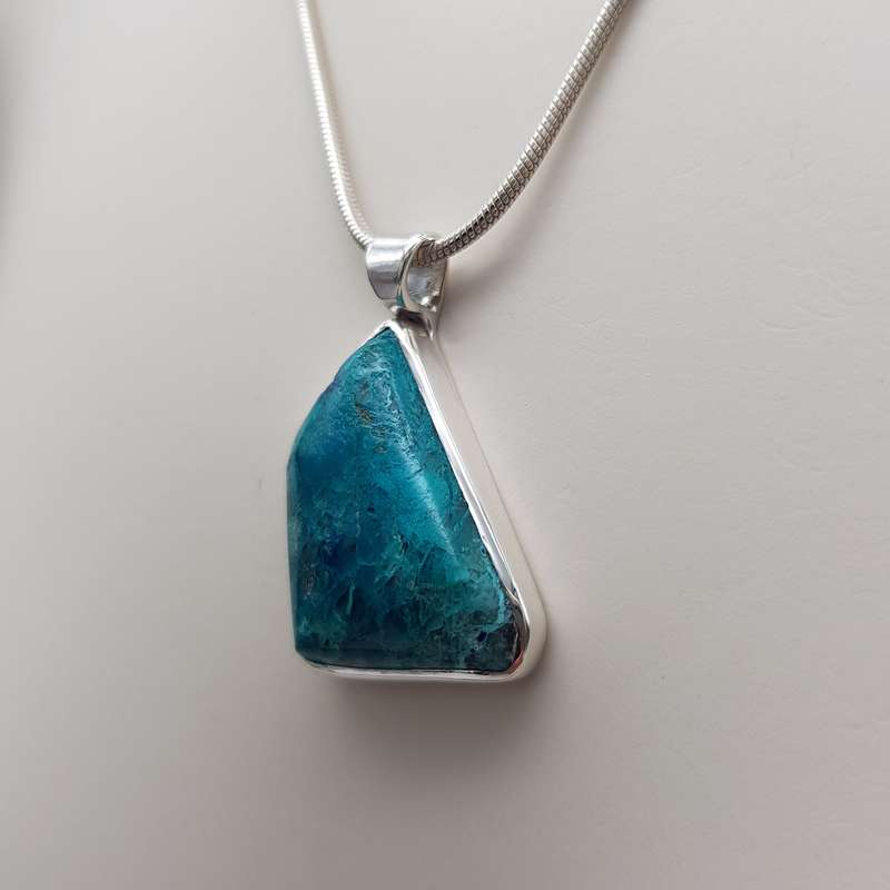 Shattuckite Sterling Silver Pendant