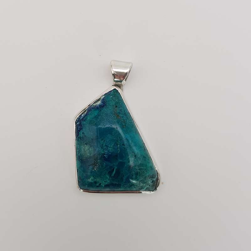 Shattuckite Sterling Silver Pendant