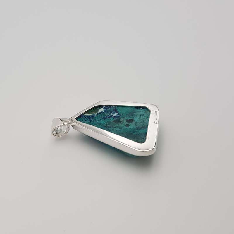 Shattuckite Sterling Silver Pendant