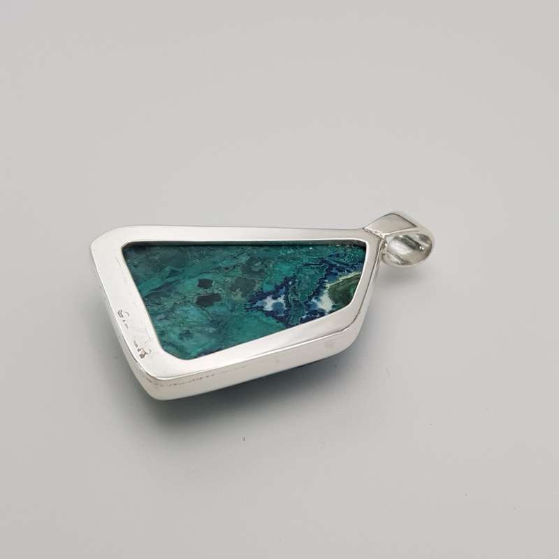 Shattuckite Sterling Silver Pendant