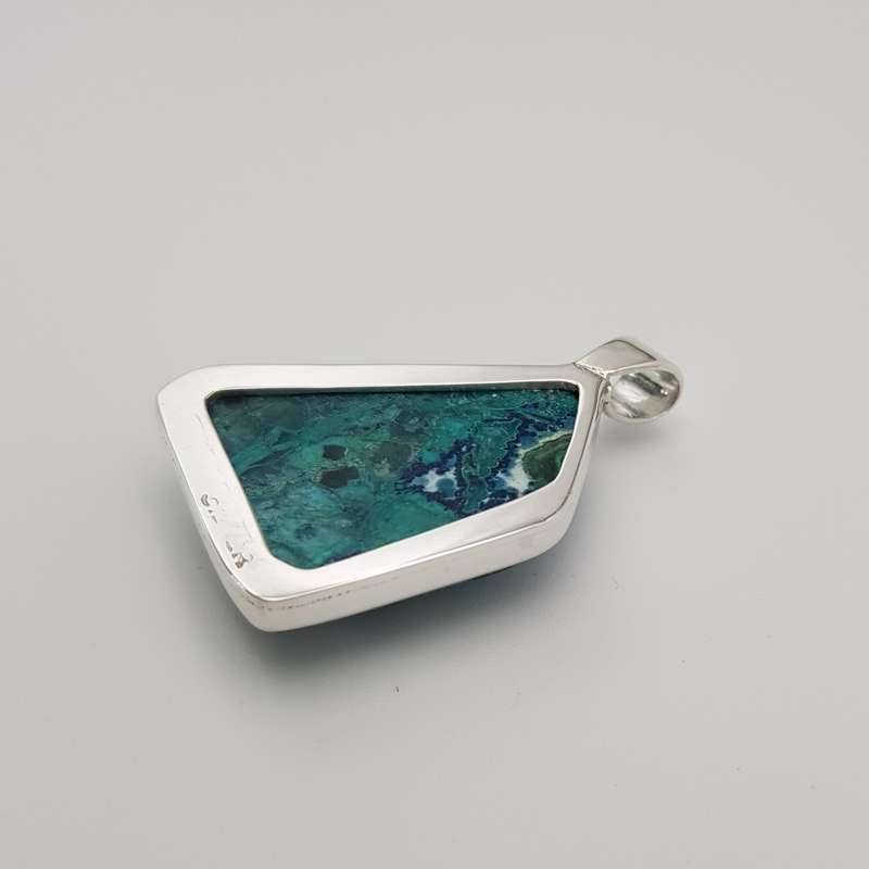 Shattuckite Sterling Silver Pendant