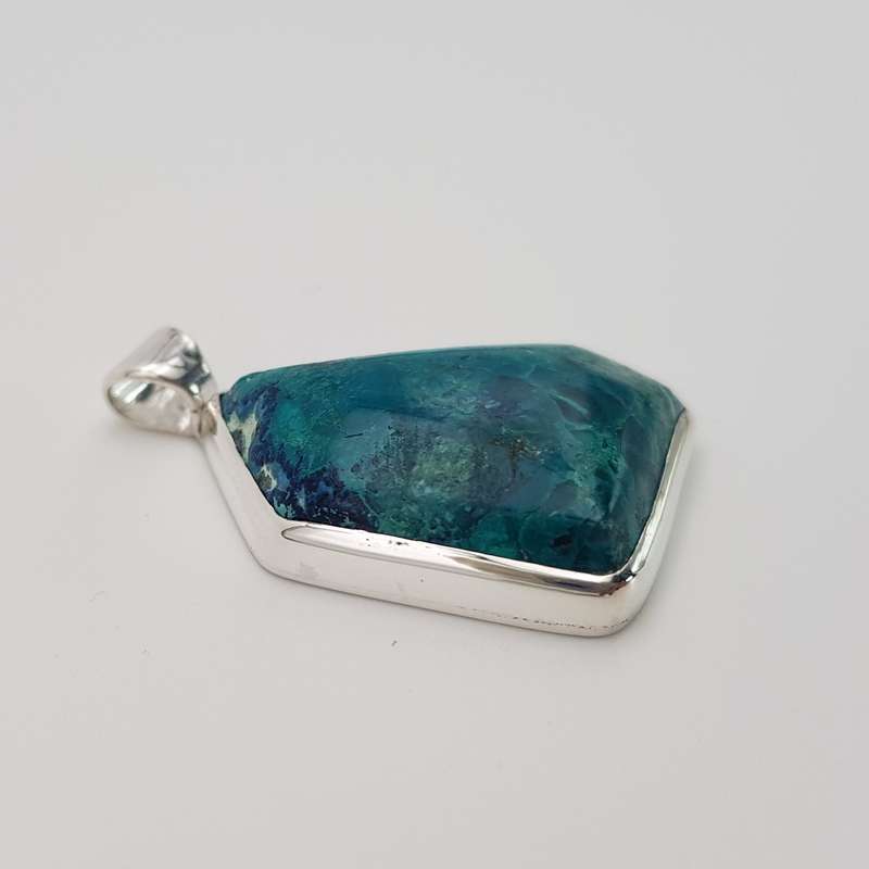 Shattuckite Sterling Silver Pendant