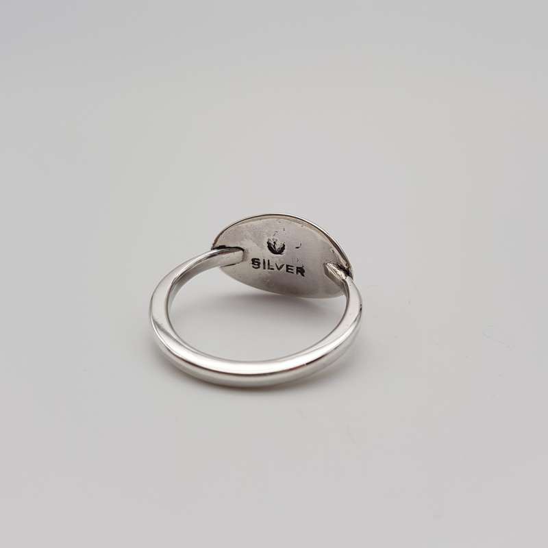 Rainbow Moonstone Sterling Silver Handmade Ring - Size O1/2-P