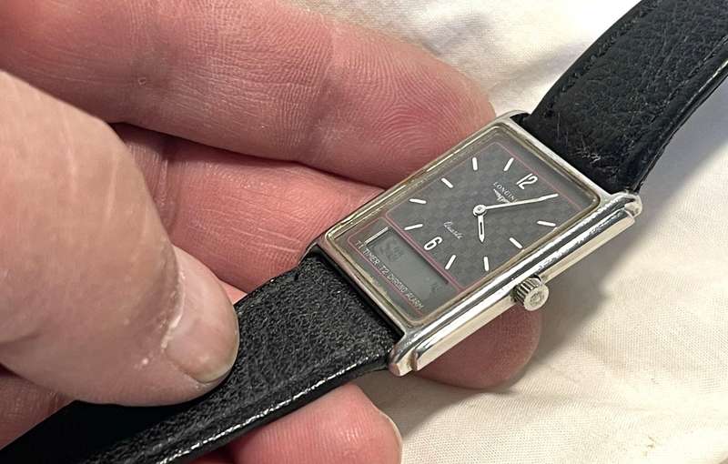 Longines Split 5 Ana-Digi Swiss ESA 958.331 Quartz Watch, works 100%