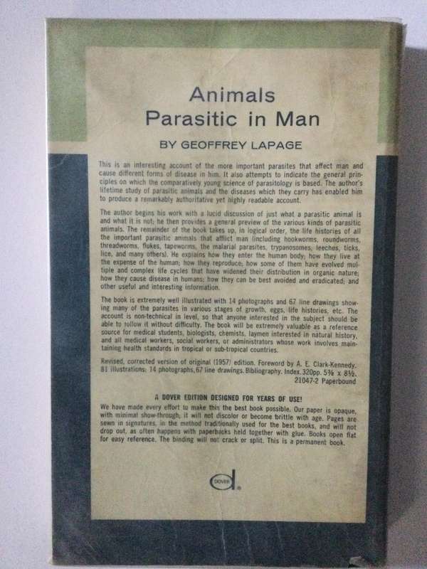Animals Parasitic in Man, Geoffrey Lapage, 1963