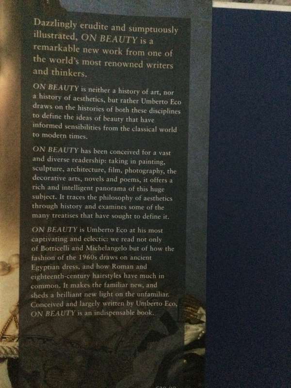 On Beauty, Umberto Eco, 2004