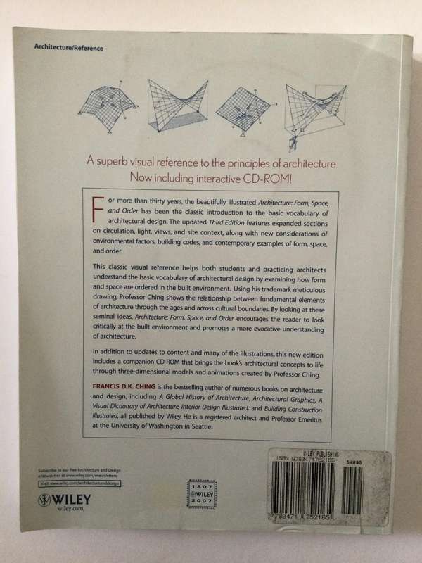 Architecture, Form, Space and Order, FDK Ching, 2007