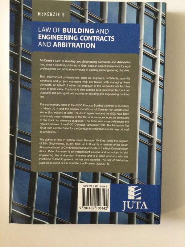 McKenzies Law of Building and Engineering Contracts and Arbitration, PA Ramsden, 7th edition, 2017