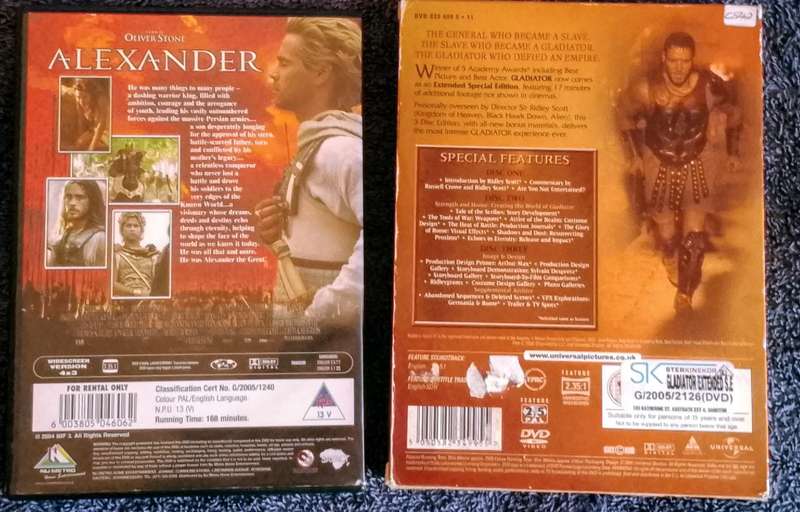 DVD Combo: Gladiator + Alexander