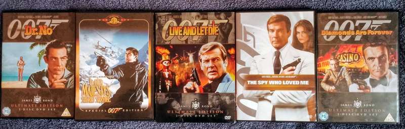 James Bond DVD collection 5 movies