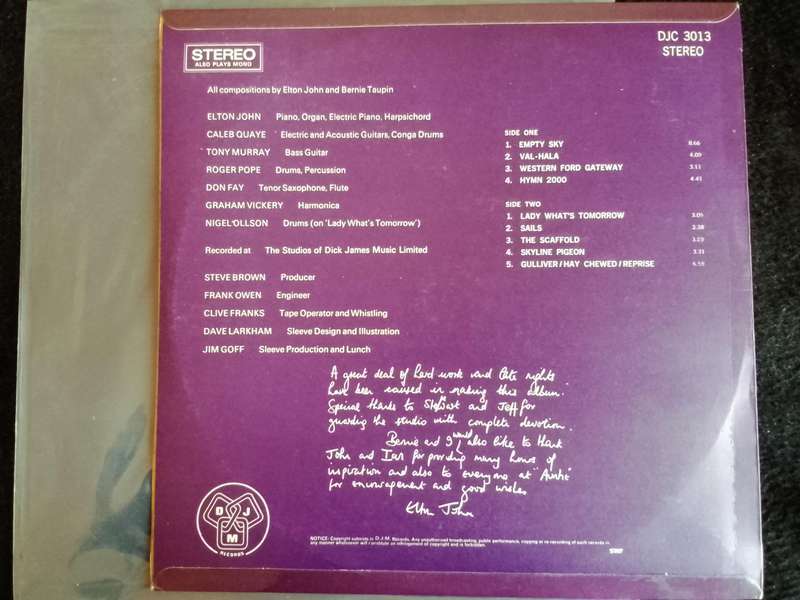 Elton John Empty Sky