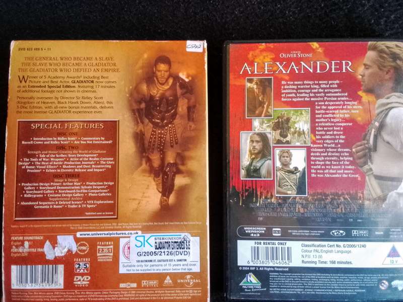 DVD Combo: Gladiator + Alexander