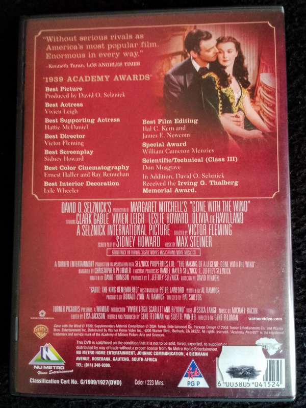Gone With The Wind 4DVD (Clark Gable, Vivian Leigh 1939)