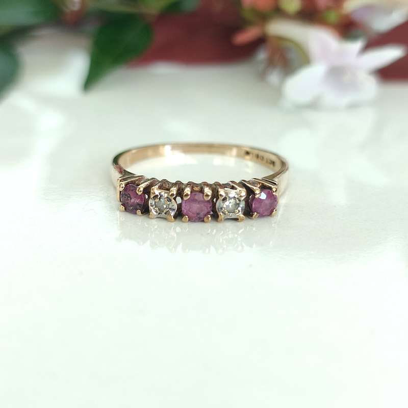 Diamond & Ruby Ring #cc032