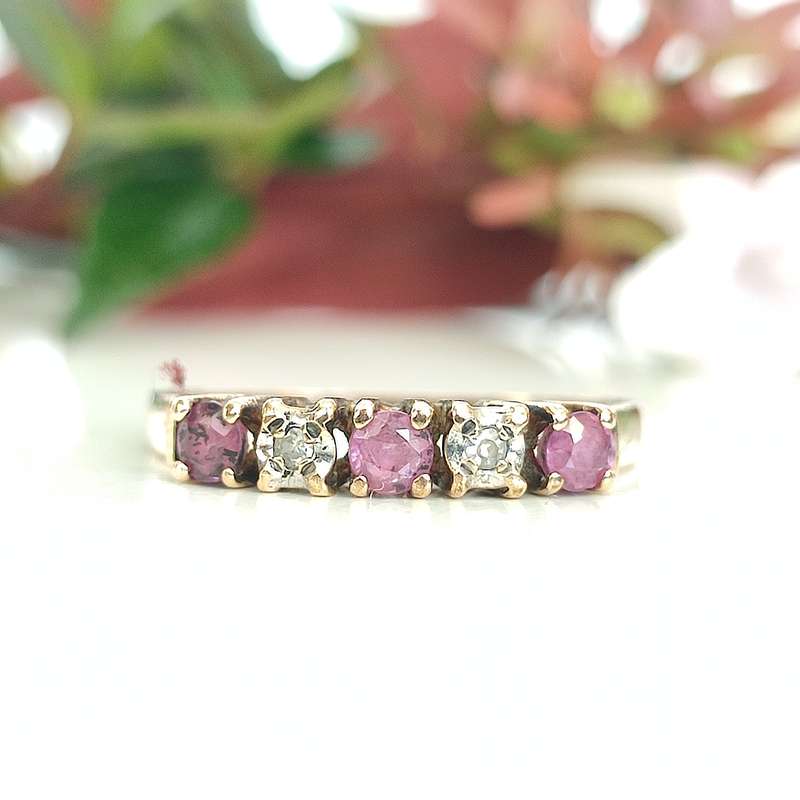 Diamond & Ruby Ring #cc032