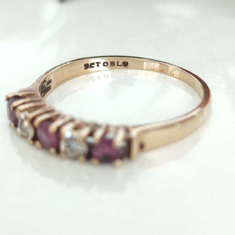 Diamond & Ruby Ring #cc032