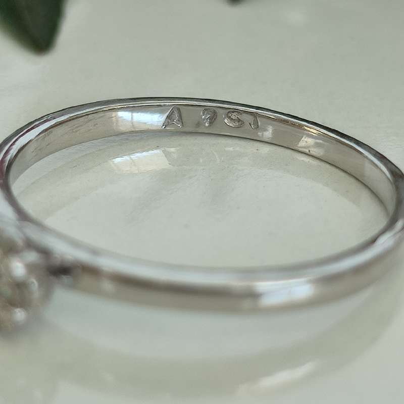 White Gold Diamonds Ring #cc034