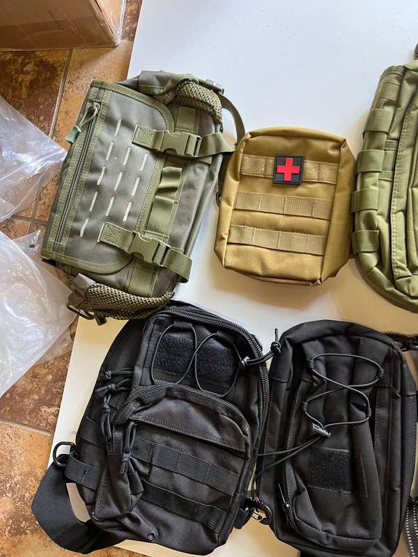 tactical bags, bottles