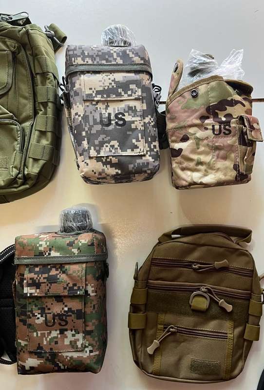 tactical bags, bottles