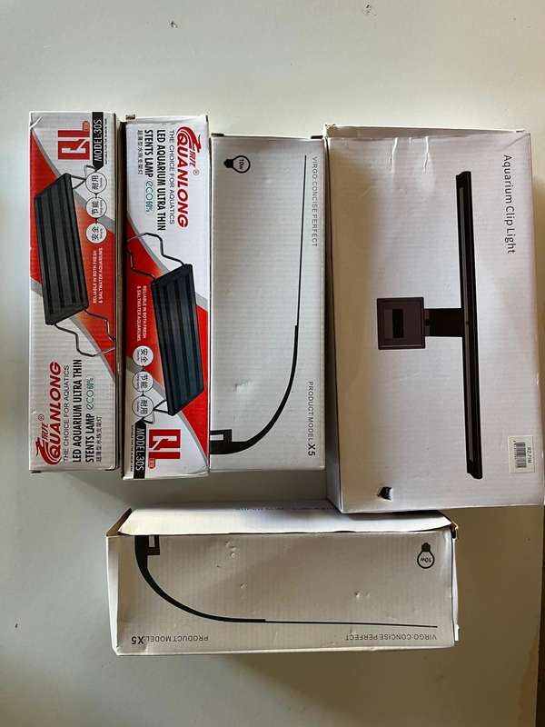 fish aquarium lights x 4