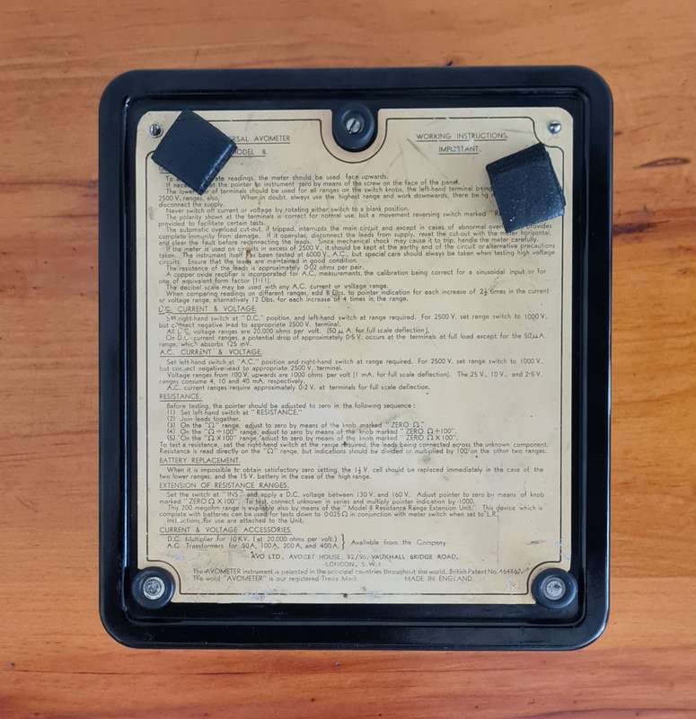 Vintage 1960's Universal Avo Meter Model 8 MKII