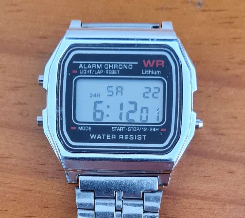 5 x Retro 80s Style Chronograph Digital Watches